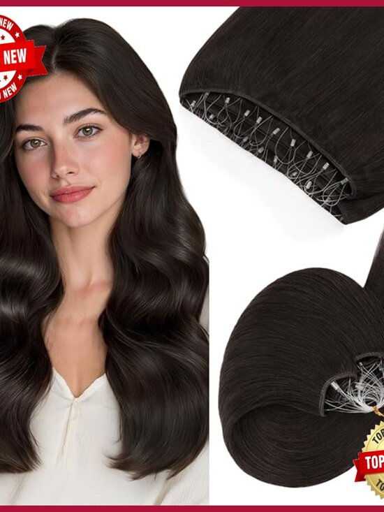 18 Inch Human Hair Extensions, Micro Beaded Weft, 100g  display picture 2